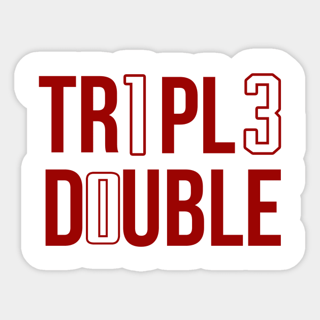 Triple Double 'James Harden x Russell Westbrook' NBA Houston Rockets Sticker by xavierjfong